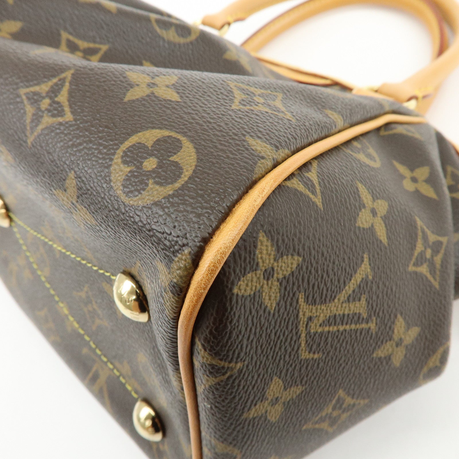 Louis Vuitton Monogram Canvas Tivoli PM Hand Bag Brown M40143