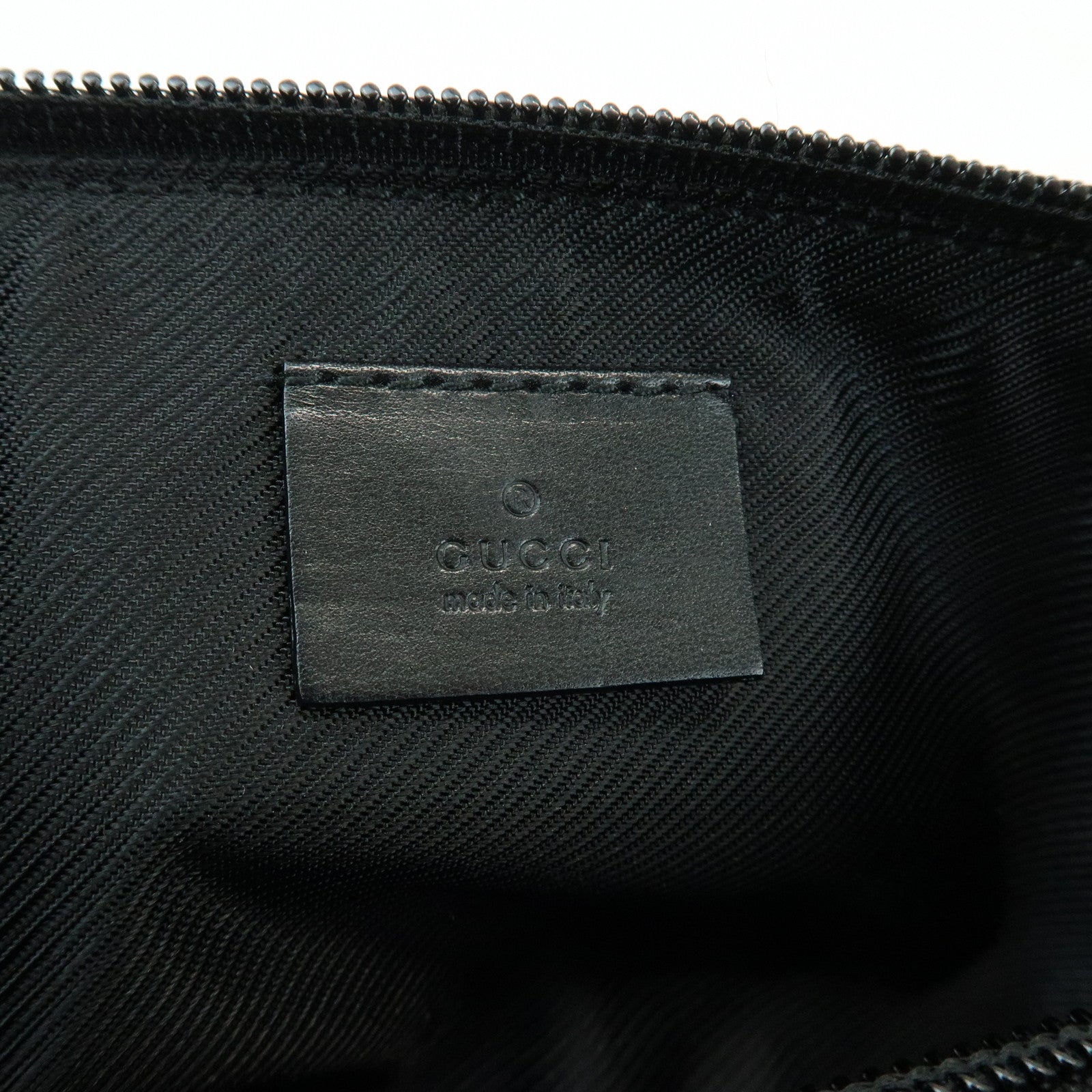 GUCCI Boat Bag GG Canvas Leather Accessory Pouch Hand Bag 07198