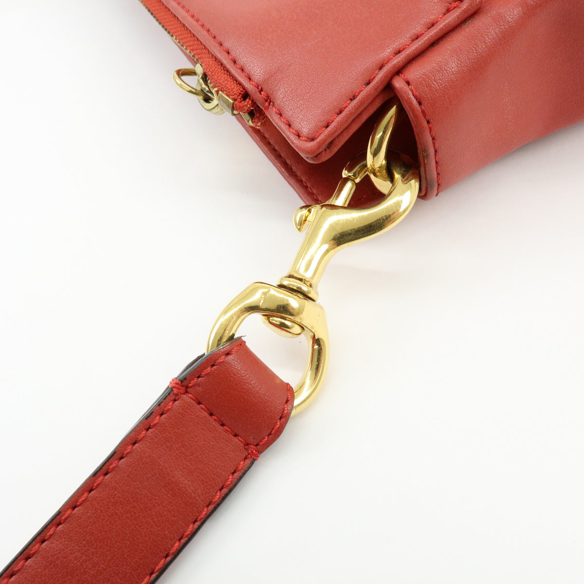 Chloe Eden Leather Shoulder Bag Crossbody Bag Tassel Red
