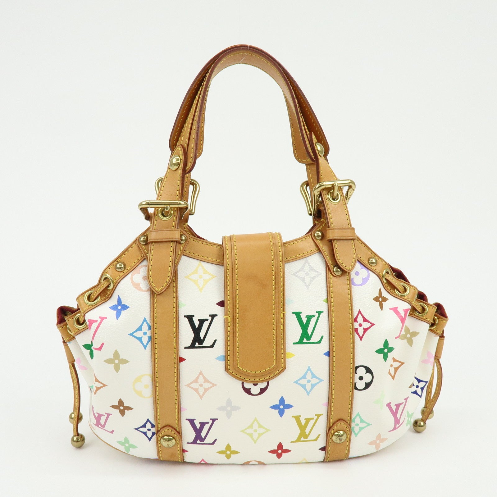 Louis Vuitton Monogram Multicolor Teda PM Hand Bag Blanc M92348