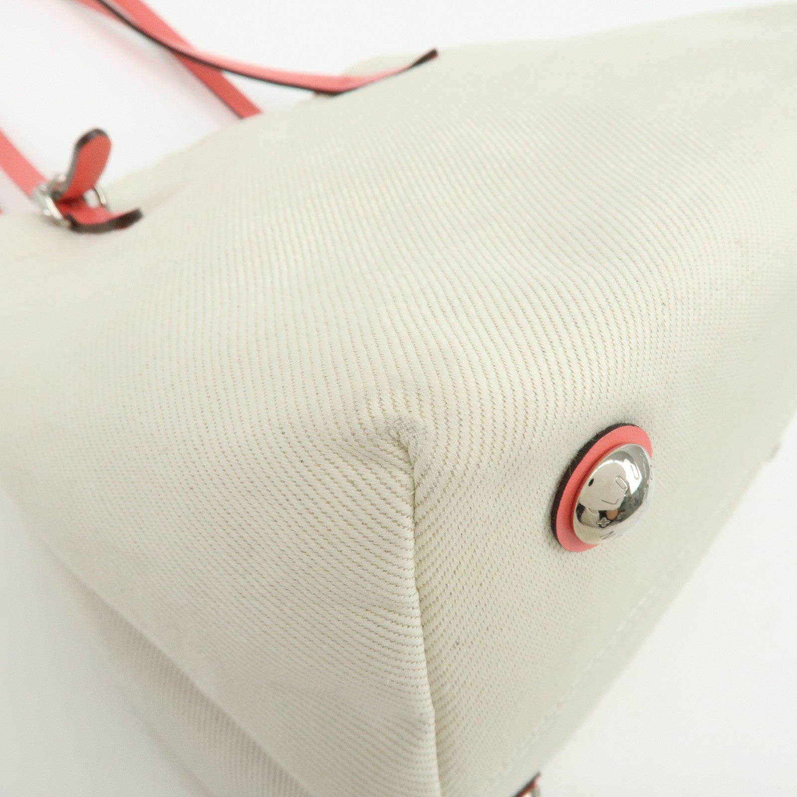 Louis Vuitton Canvas Leather Cabas PM Hand Bag Corail M94505