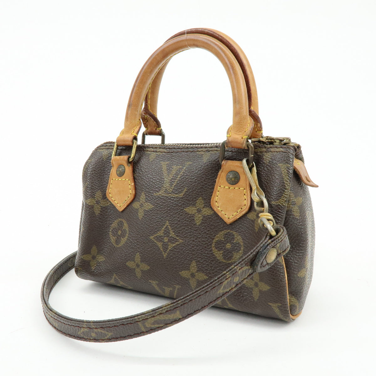 Louis Vuitton Monogram Mini Speedy Hand Bag Brown M41534 J75011 Lot