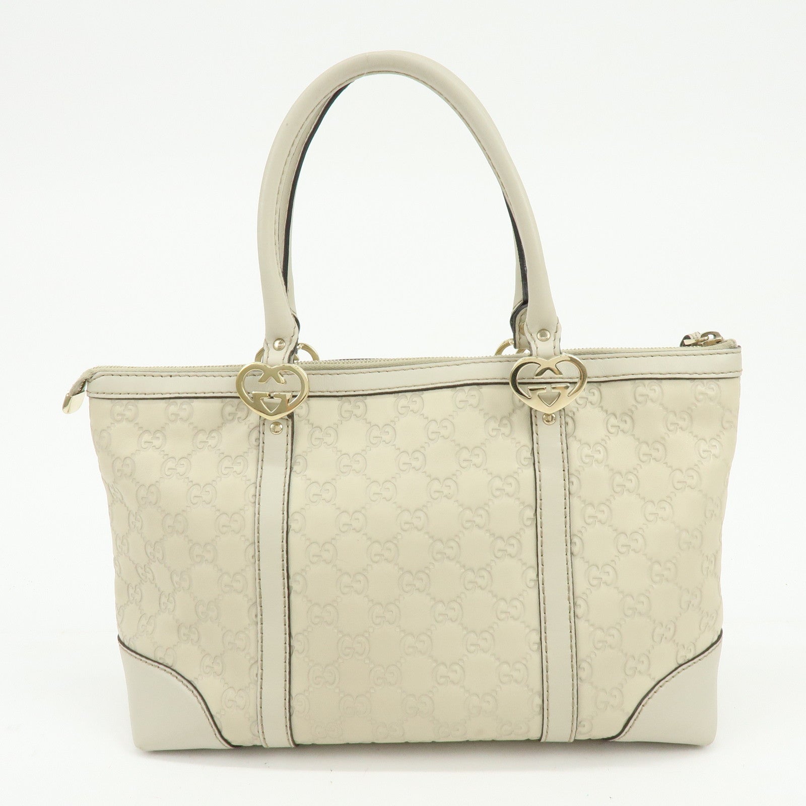 GUCCI Interlocking G Lovely Heart Guccissima Leather Tote Bag 257069