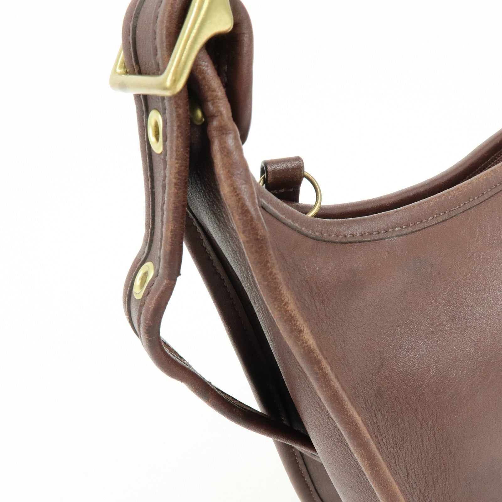 COACH Ergo Embossed Leather Shoulder Bag Hand Bag Ivory Brown Lot