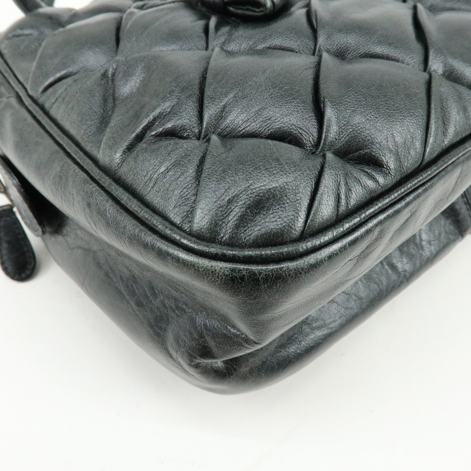 BALENCIAGA The Matelasse Leather Hand Bag Mini Boston Bag 182089