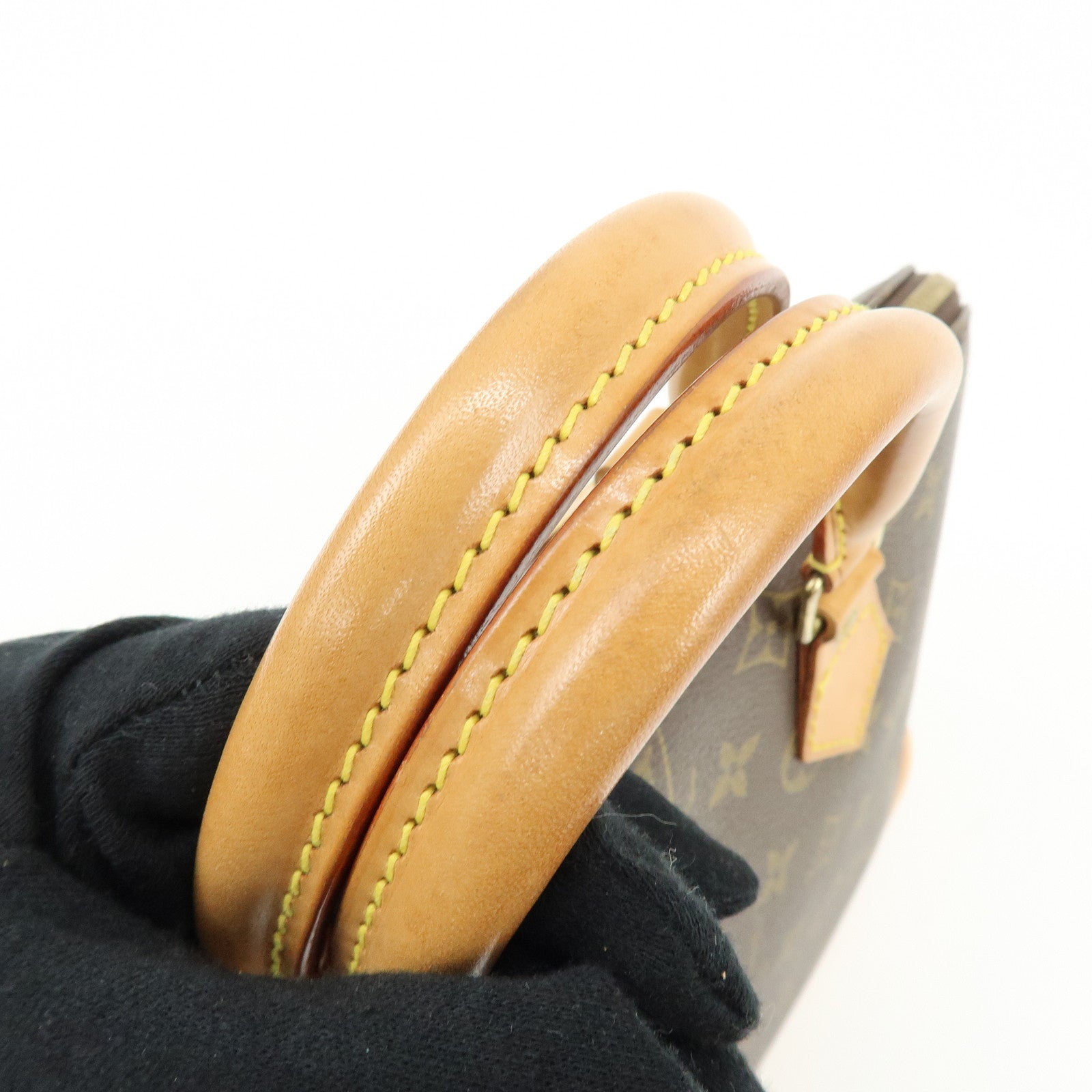 Louis Vuitton Monogram Alma PM Canvas Leather Hand Bag Brown M51130