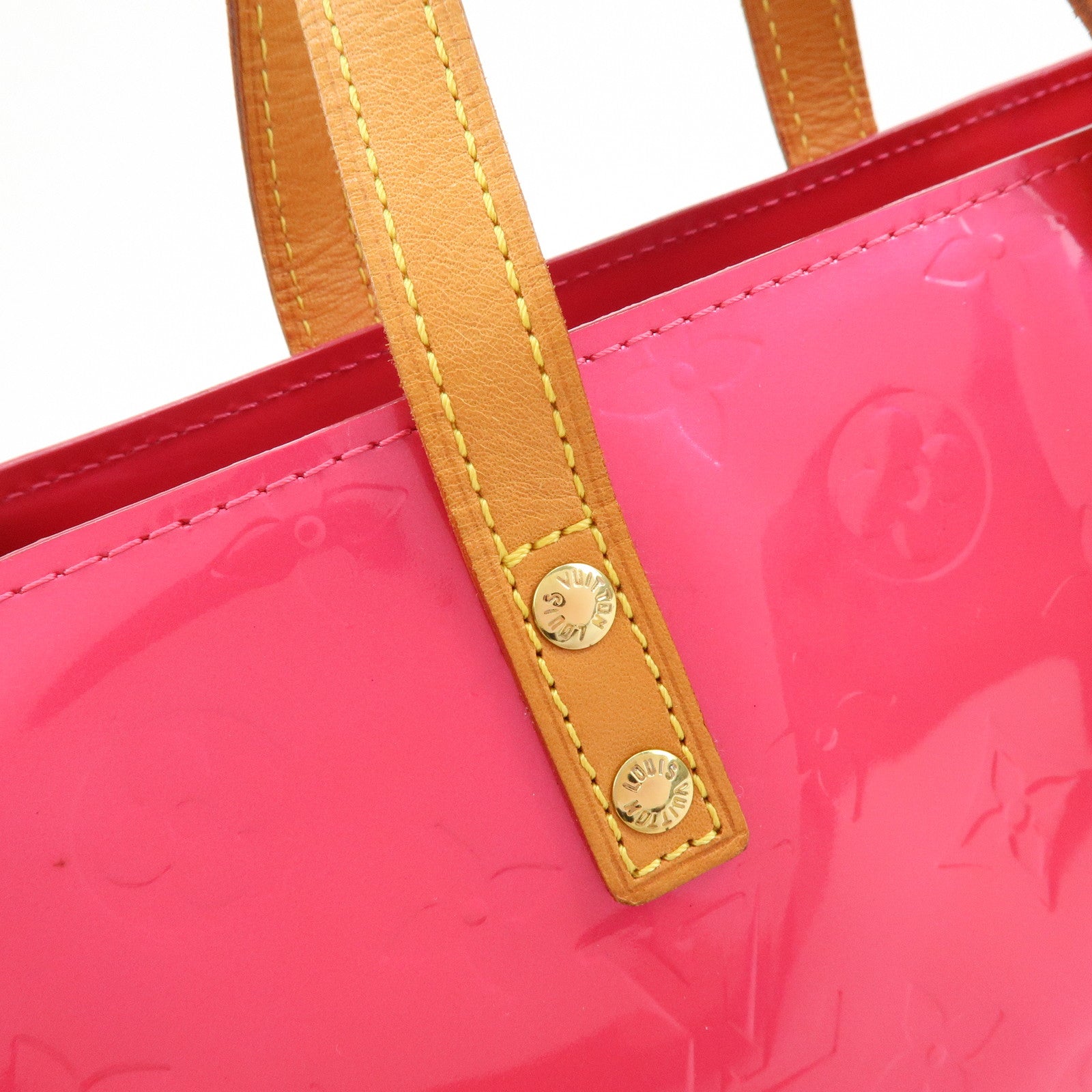 Louis Vuitton Monogram Vernis Lead PM Hand Bag Pink M91221