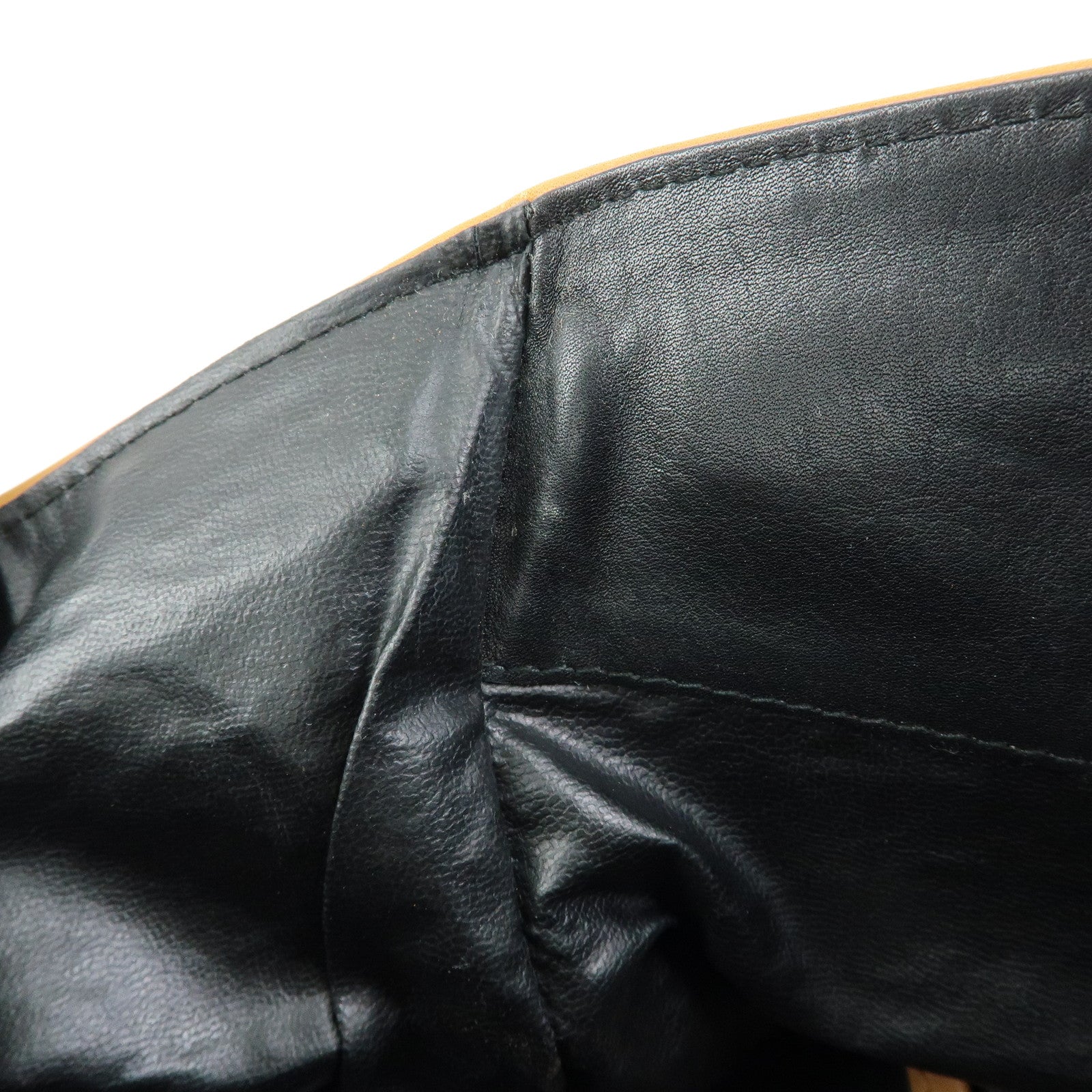 CELINE Macadam Leather Clutch Bag Flat Pouch Black