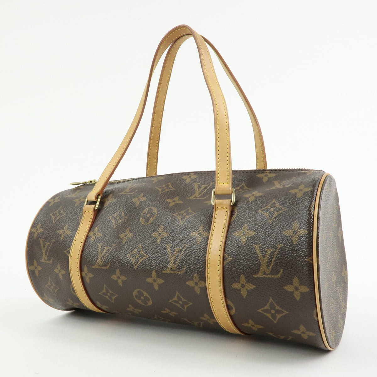 Louis Vuitton Monogram Papillon 30 Hand Bag Brown M51385