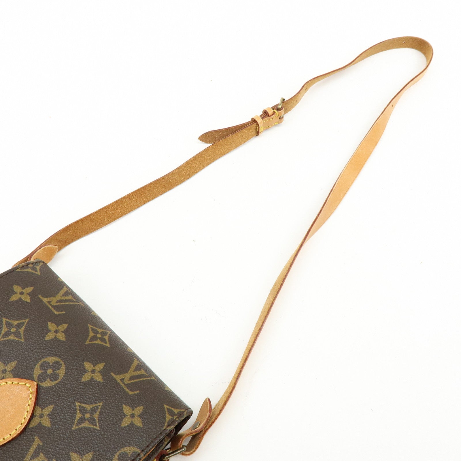 Louis Vuitton Monogram Mini Cartouchiere Shoulder Bag Brown M51254