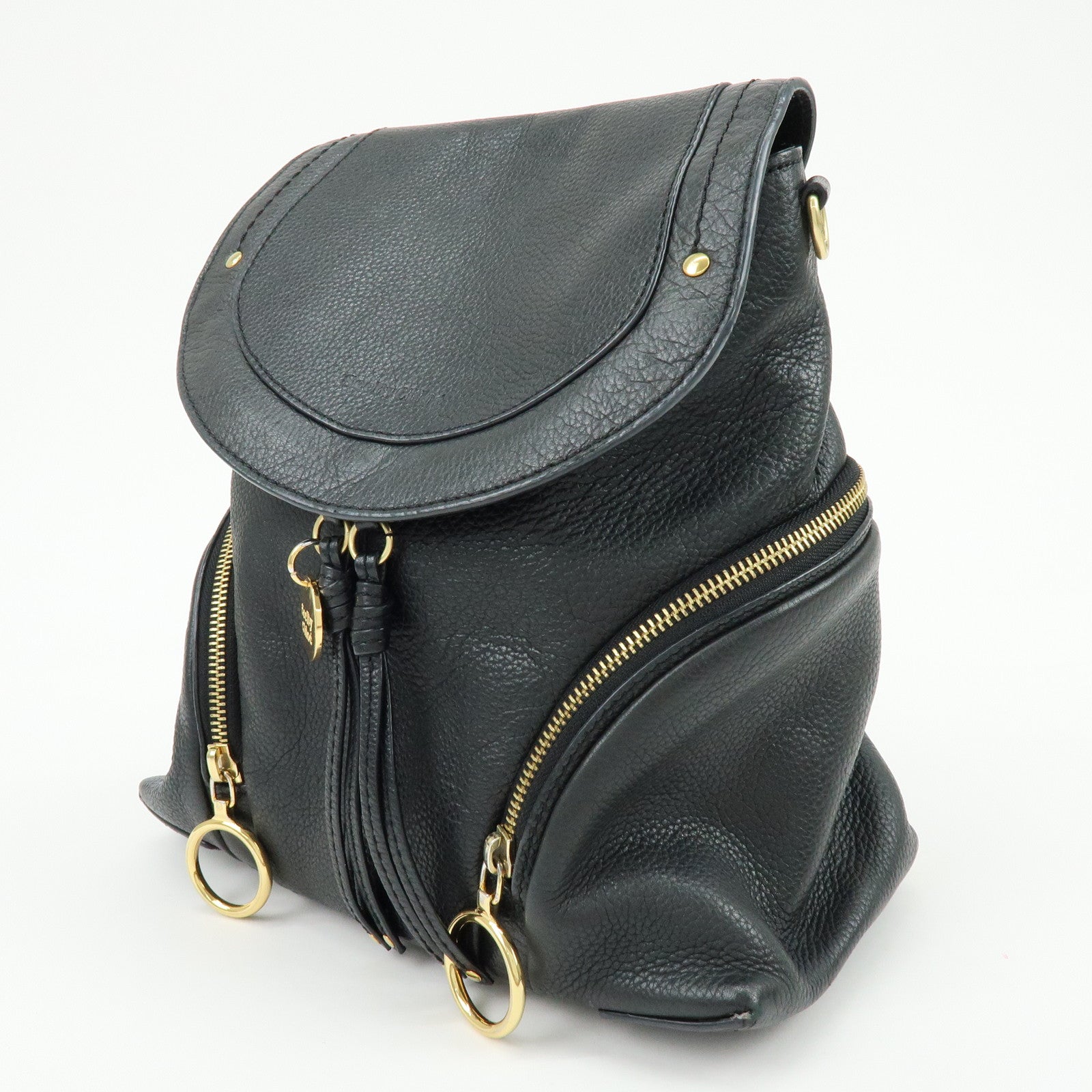 Chloe See By Chloe Leather Olga 2Way Bag Mini Backpack Shoulder Bag