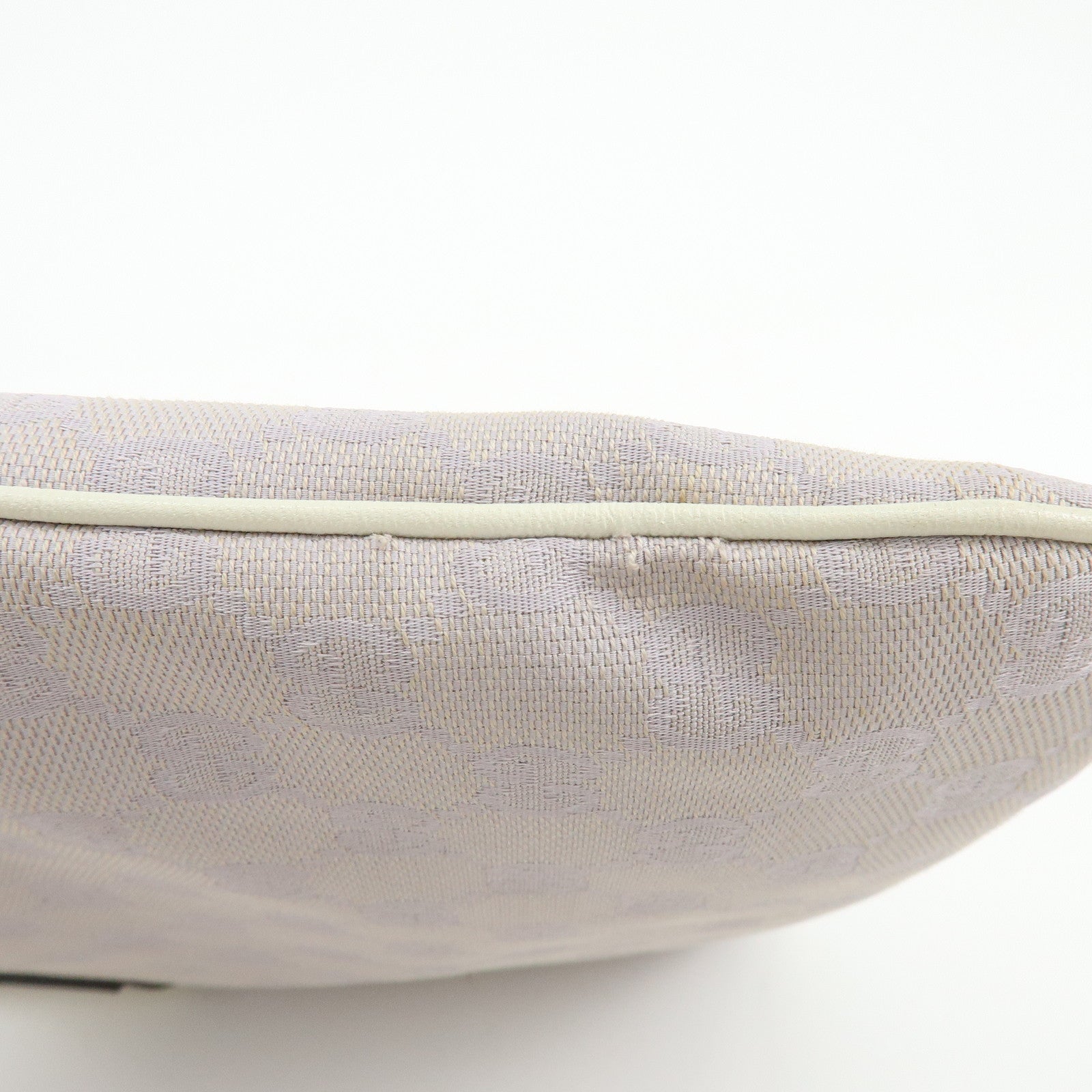 GUCCI GG Canvas Leather Shoulder Bag Light Purple White 257246
