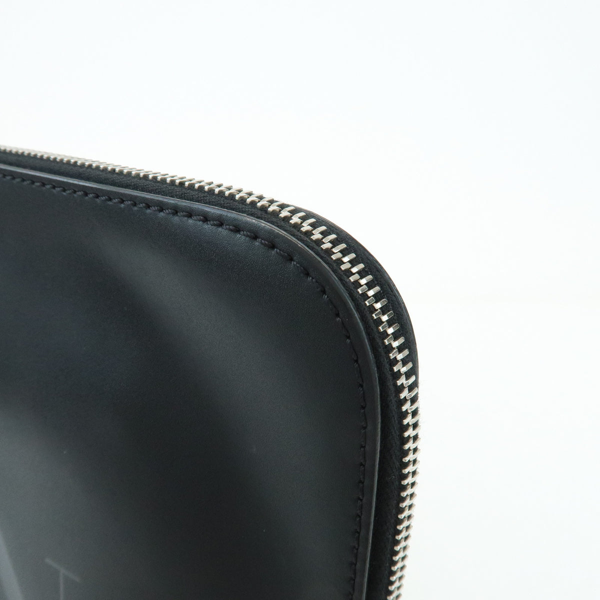 VALENTINO GARAVANI Leather Clutch Bag Flat Pouch Black