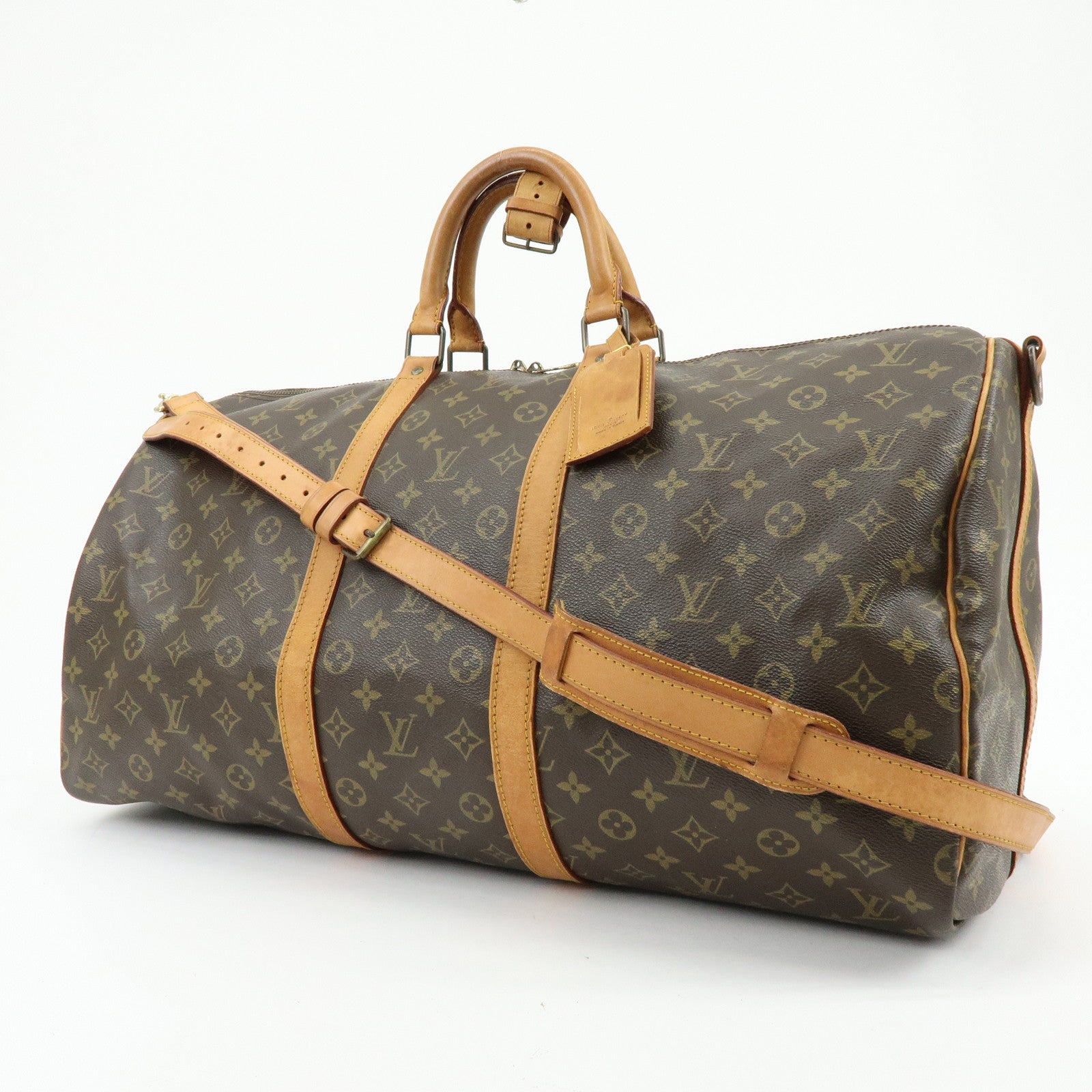 Louis Vuitton Keep All Bandouliere 55 Boston Bag Hand Bag M41414