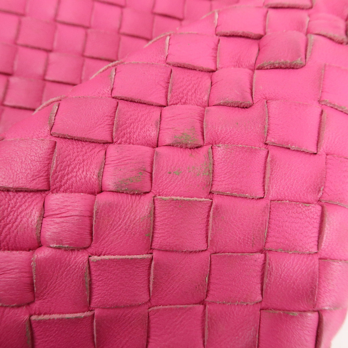 BOTTEGA VENETA Intrecciato Leather Bucket Shoulder Bag Pink