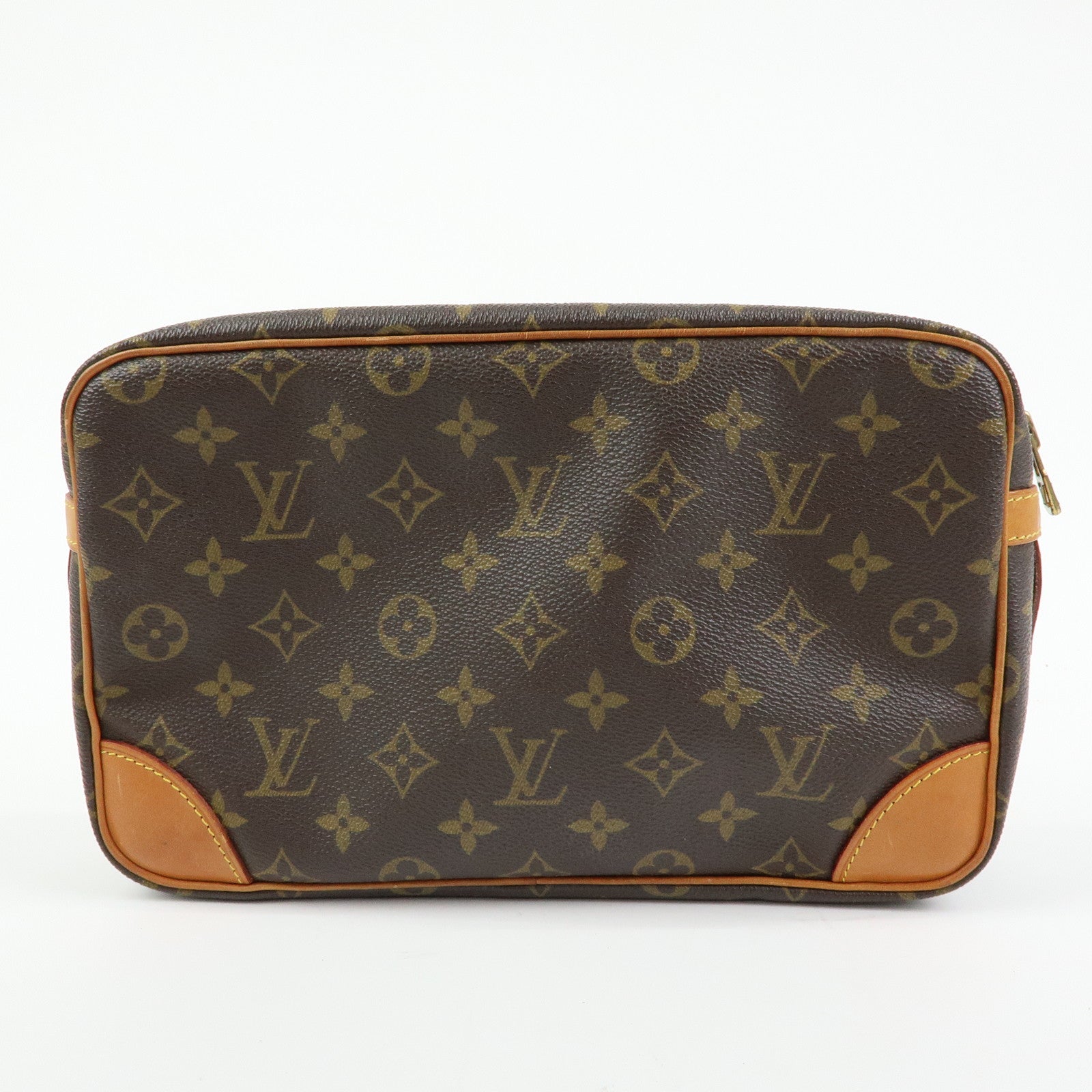 Louis Vuitton Monogram Compiegne 28 Pouch Clutch Bag Pouch Brown M51845