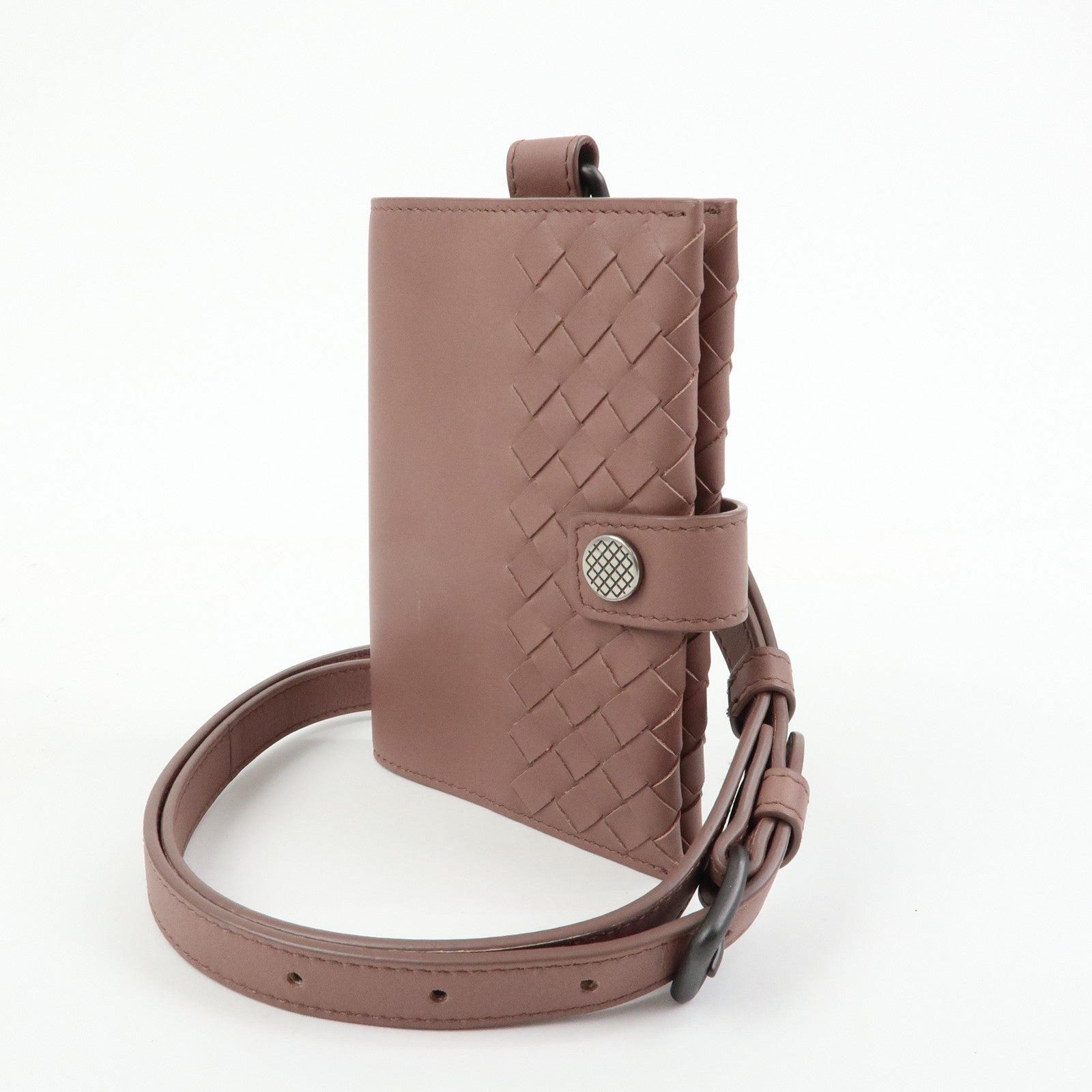 BOTTEGA VENETA Intrecciato Leather Agenda Planner Cover Brown