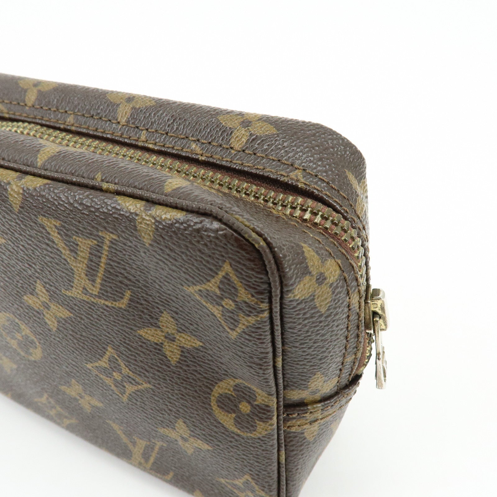 Louis Vuitton Monogram Canavs Trousse Toilette 18 Pouch Brown