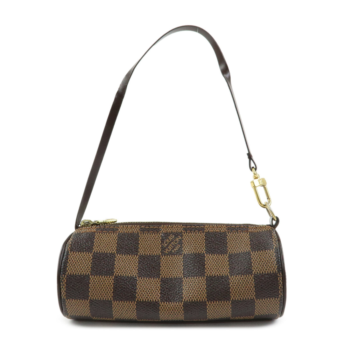 Louis Vuitton Damier Canvas Leather Mini Pouch for Papillon Bag Brown