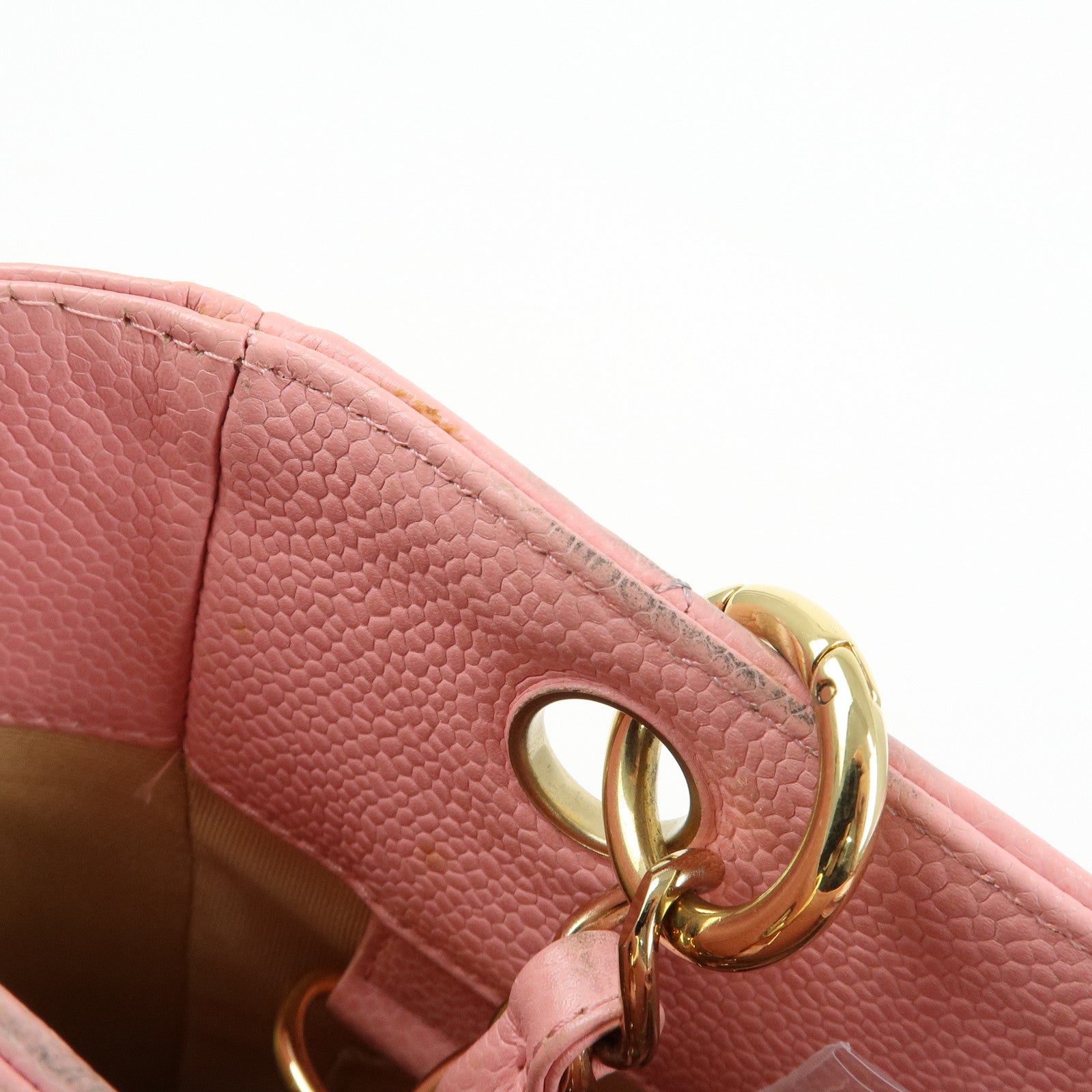 CHANEL COCO Mark Caviarskin PST Chain Tote Bag Shoulder Bag Pink