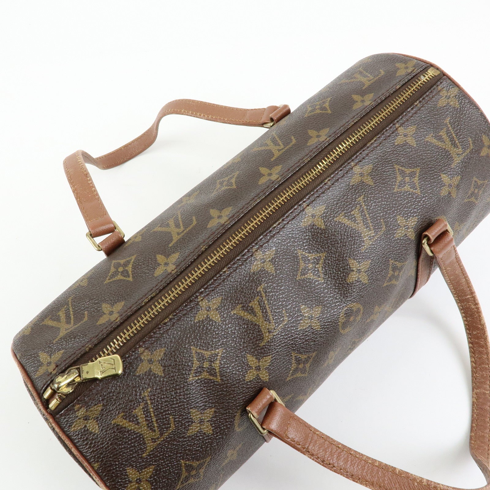 Louis Vuitton Monogram Papillon 30 Hand Bag Brown M51385