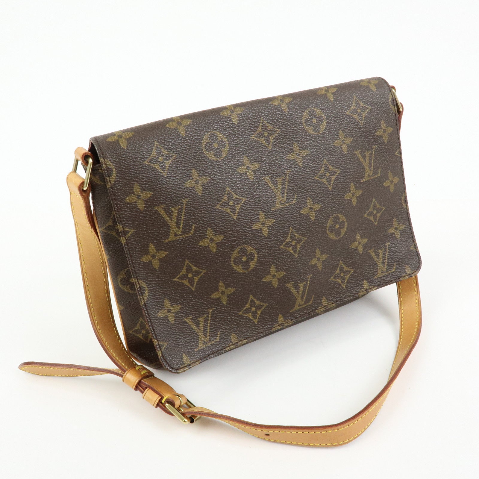 Louis Vuitton Monogram Musette Tango Short Shoulder Bag Brown M51257