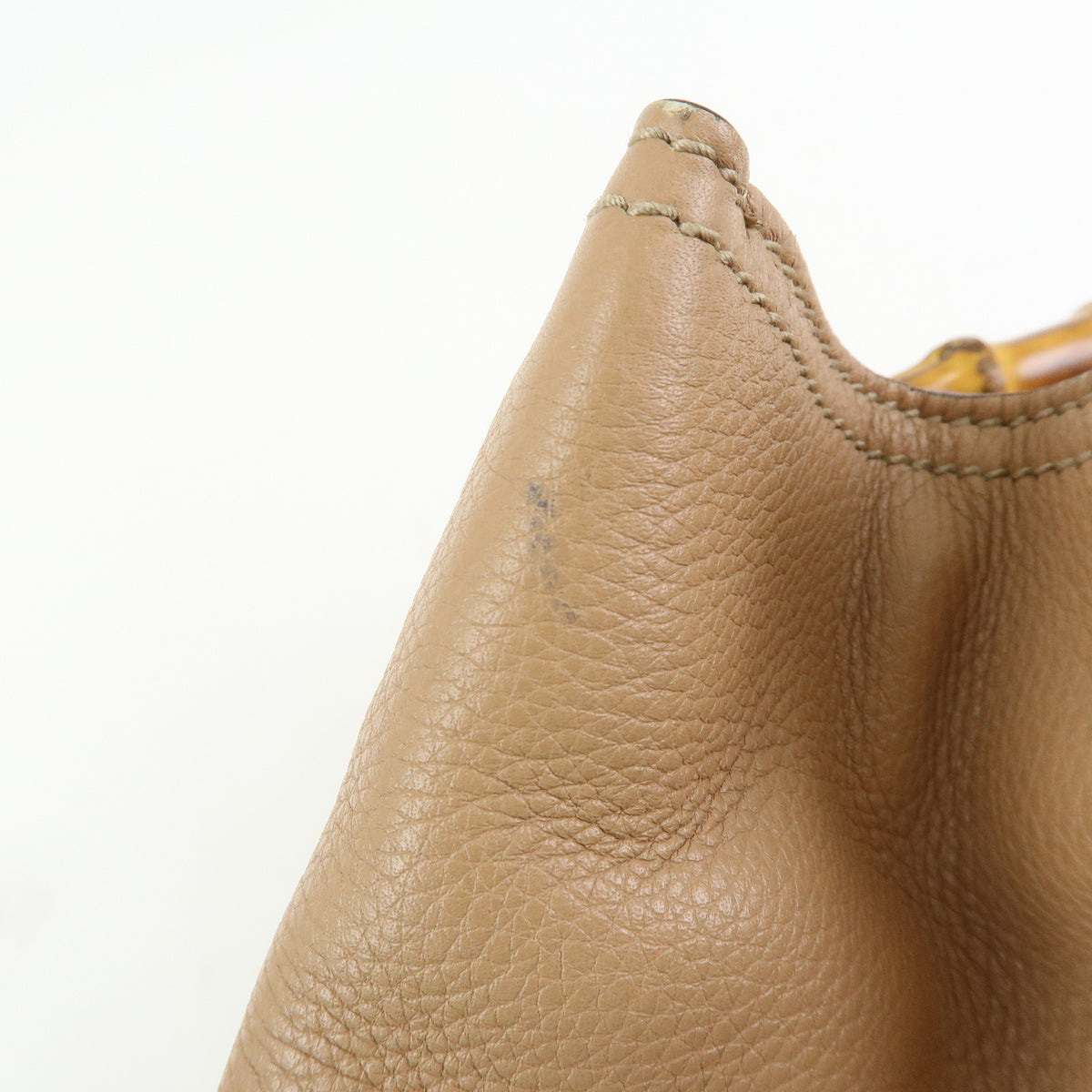 GUCCI Bamboo Shopper Medium 2Way Bag Shoulder Bag Hand Bag Beige 323660