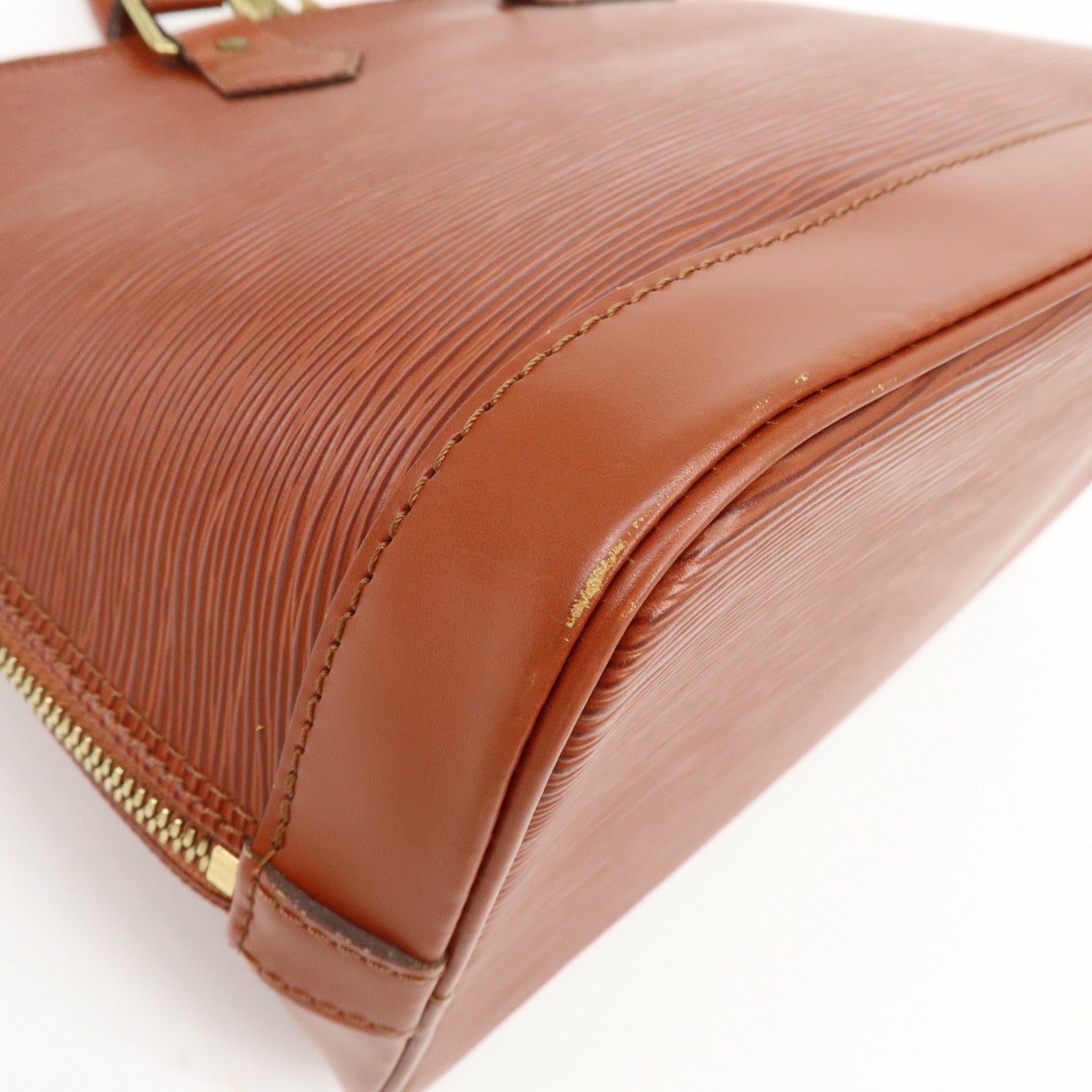 Louis Vuitton Epi Alma PM Leather Hand Bag Kenya Brown M52143