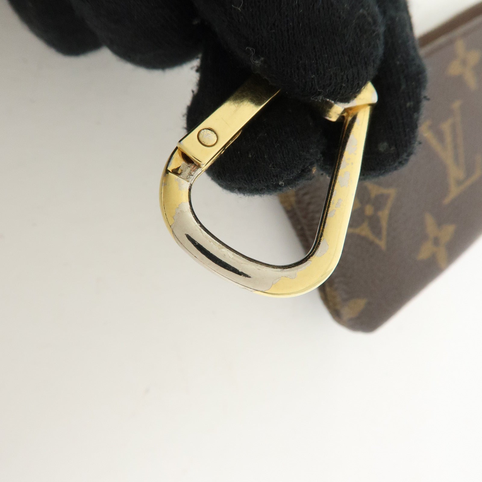 Louis Vuitton Monogram Pochette Cles Coin Case Key Case Brown M62650