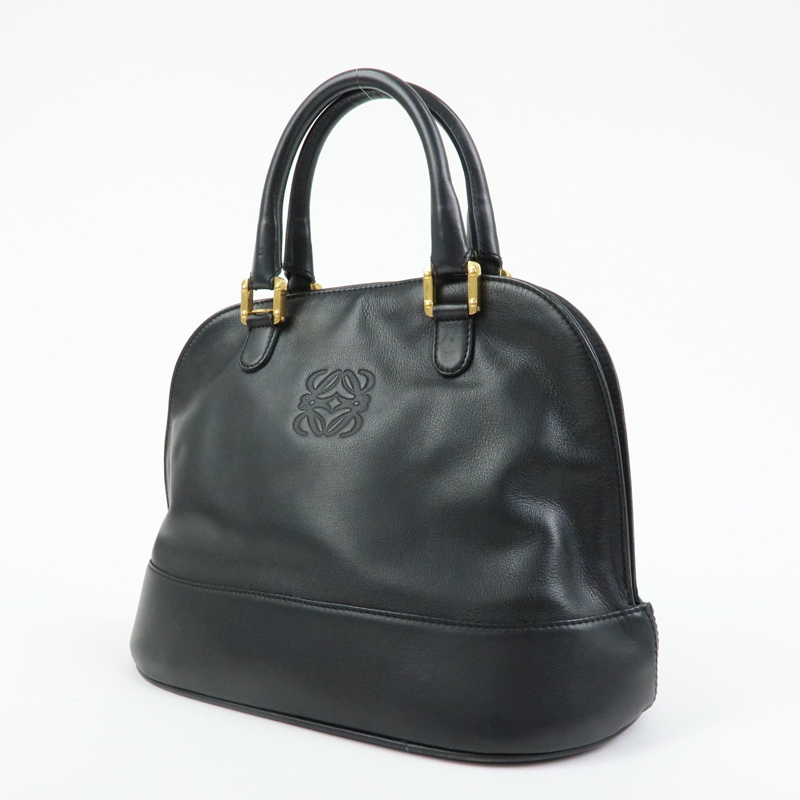 LOEWE Anagram Calf Leather Hand Bag Black