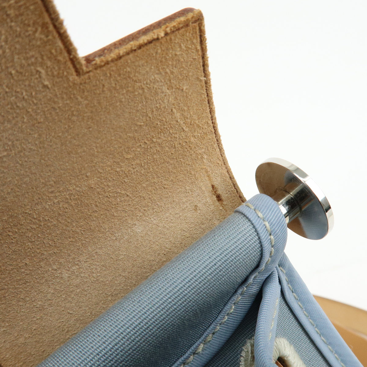 HERMES Herline Herbag Zip PM Toile Officier Vache Hunter 2Way Bag Blue
