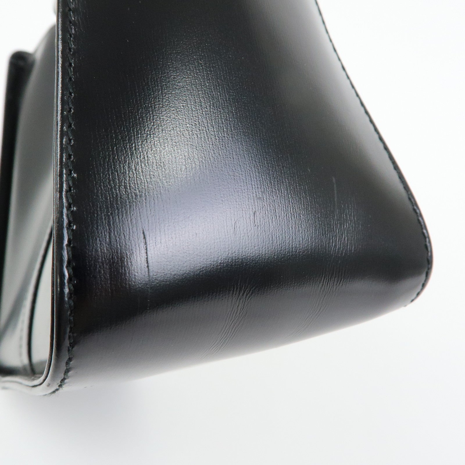 Ferragamo Vara Leather 2way Bag Hand Bag Black
