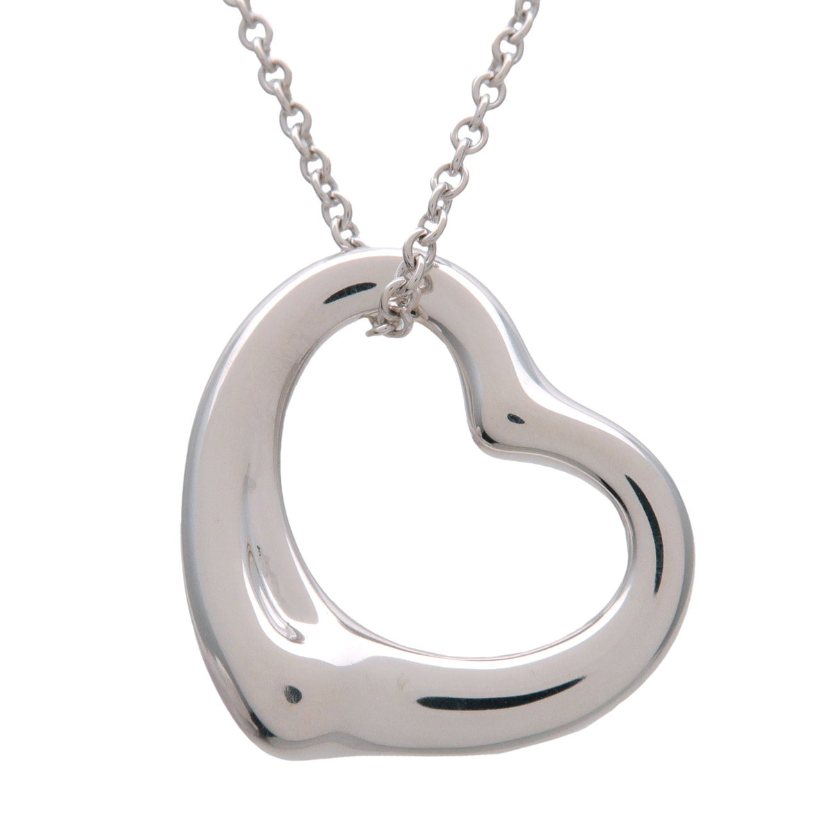 Tiffany & Co Open Heart Necklace SV925 Silver