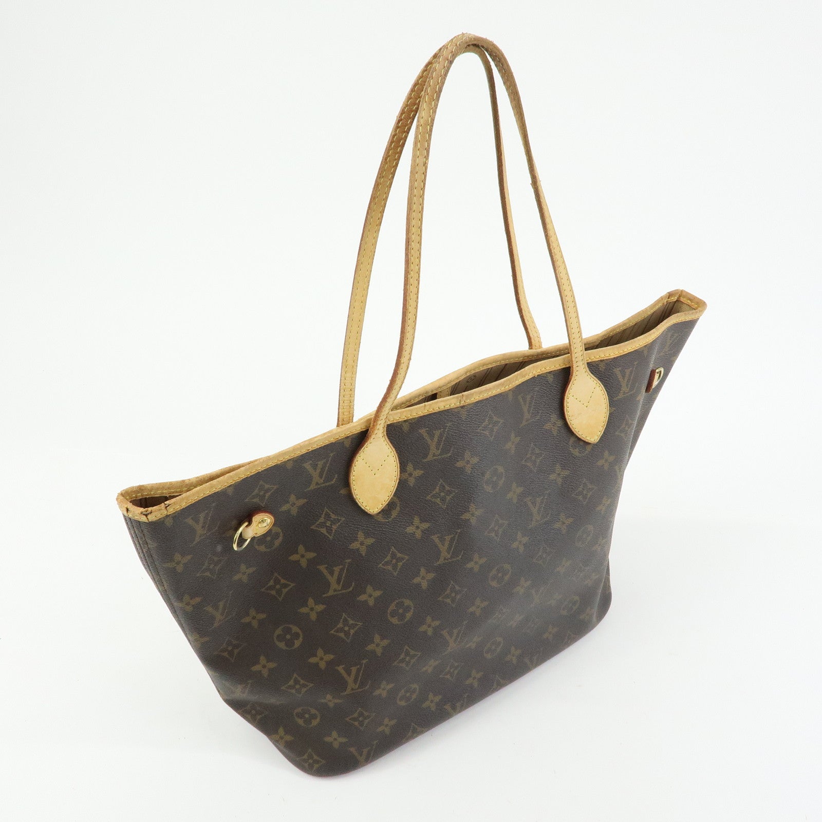 Louis Vuitton Monogram Neverfull MM Tote Shoulder Bag Brown M40156