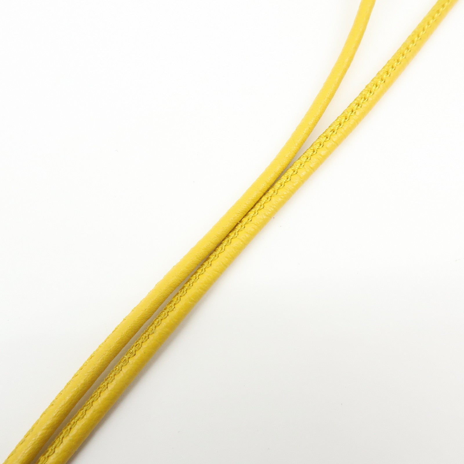 FENDI FF Logo Leather Round Zip Shoulder Bag Yellow 7M0359