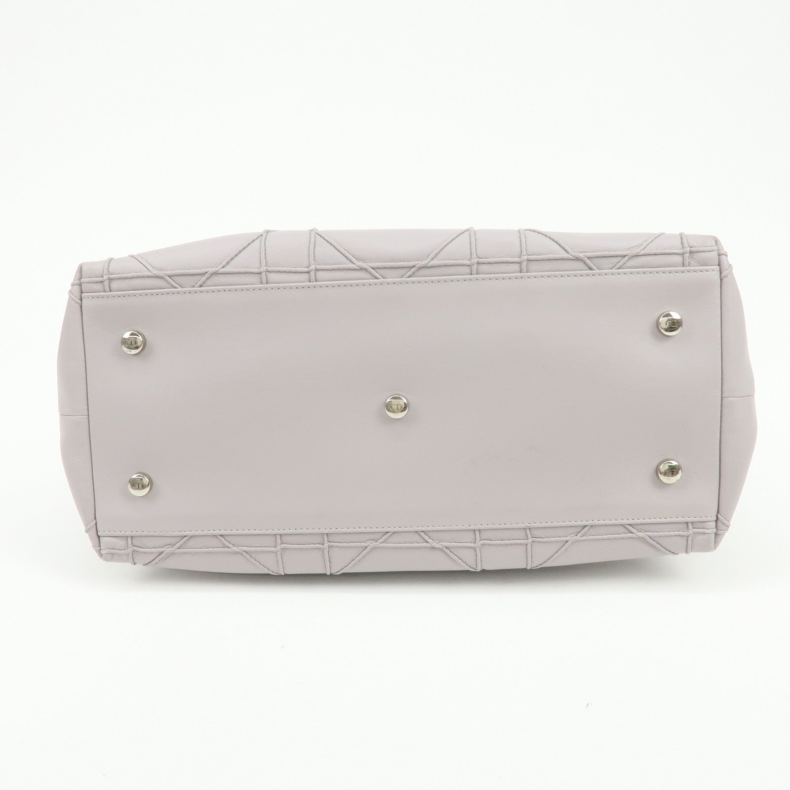 Christian Dior Granville Cannage Leather 2Way Hand Shoulder Bag Purple