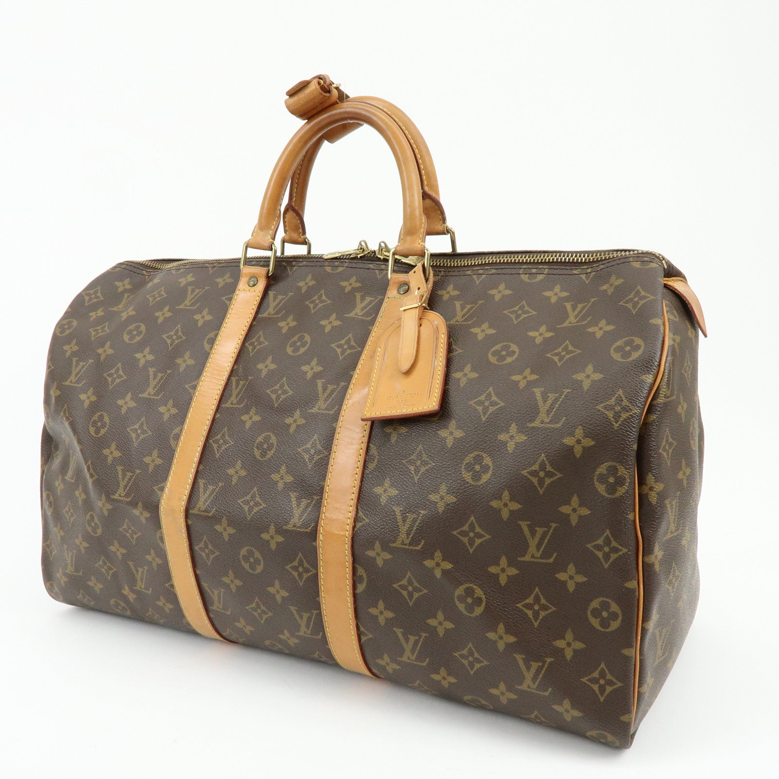 Louis Vuitton Monogram Keep All 50 Boston Bag Brown M41426