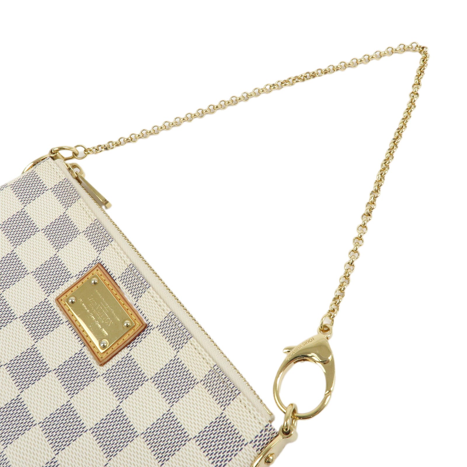 Louis Vuitton Damier Azur Pochette Milla MM Mini Accesory Pouch N60027