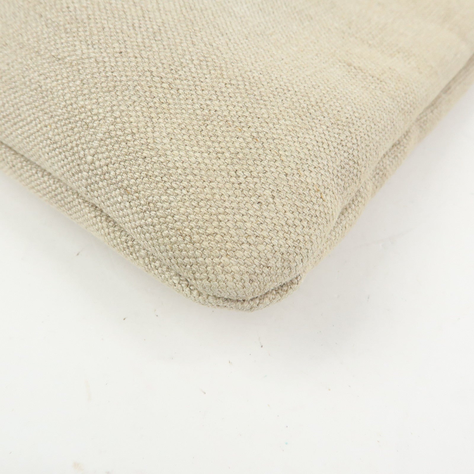 SAINT LAURENT PARIS Kahara Canvas Leather Tote Bag Hand Bag Natural