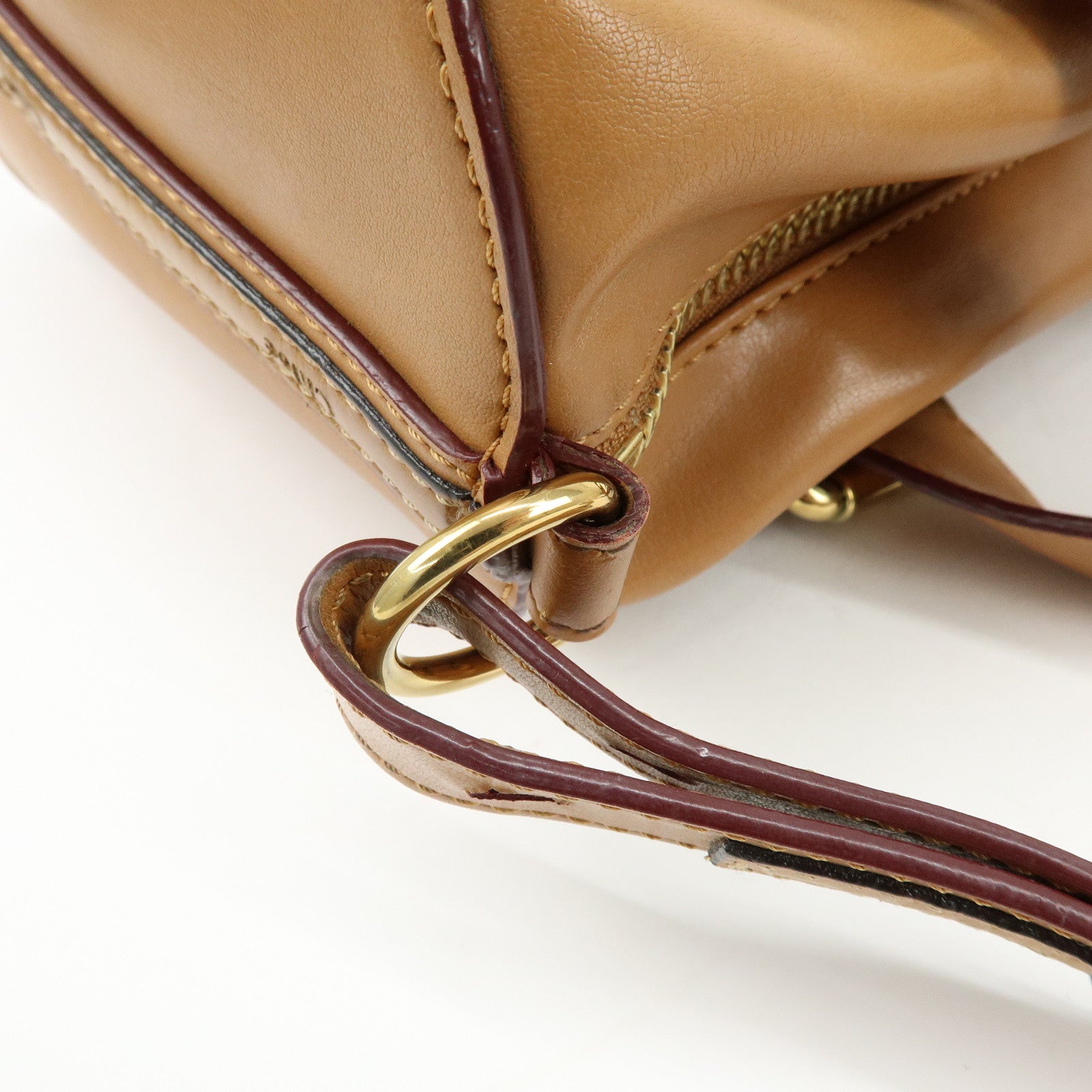 Chloe Sam Leather 2Way Bag Hand Shoulder Bag Brown Camel