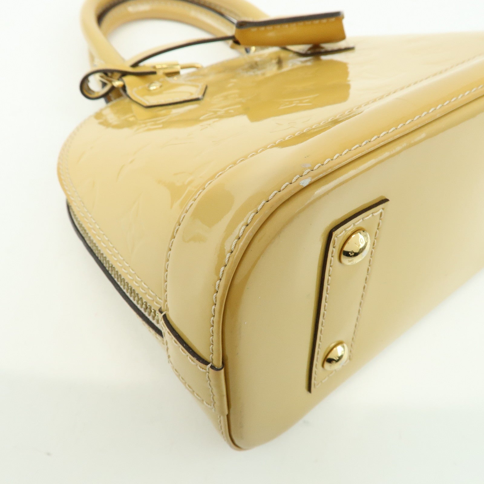 Louis Vuitton Monogram 2Way Vernis Alma BB Hand Shoulder Bag Beige