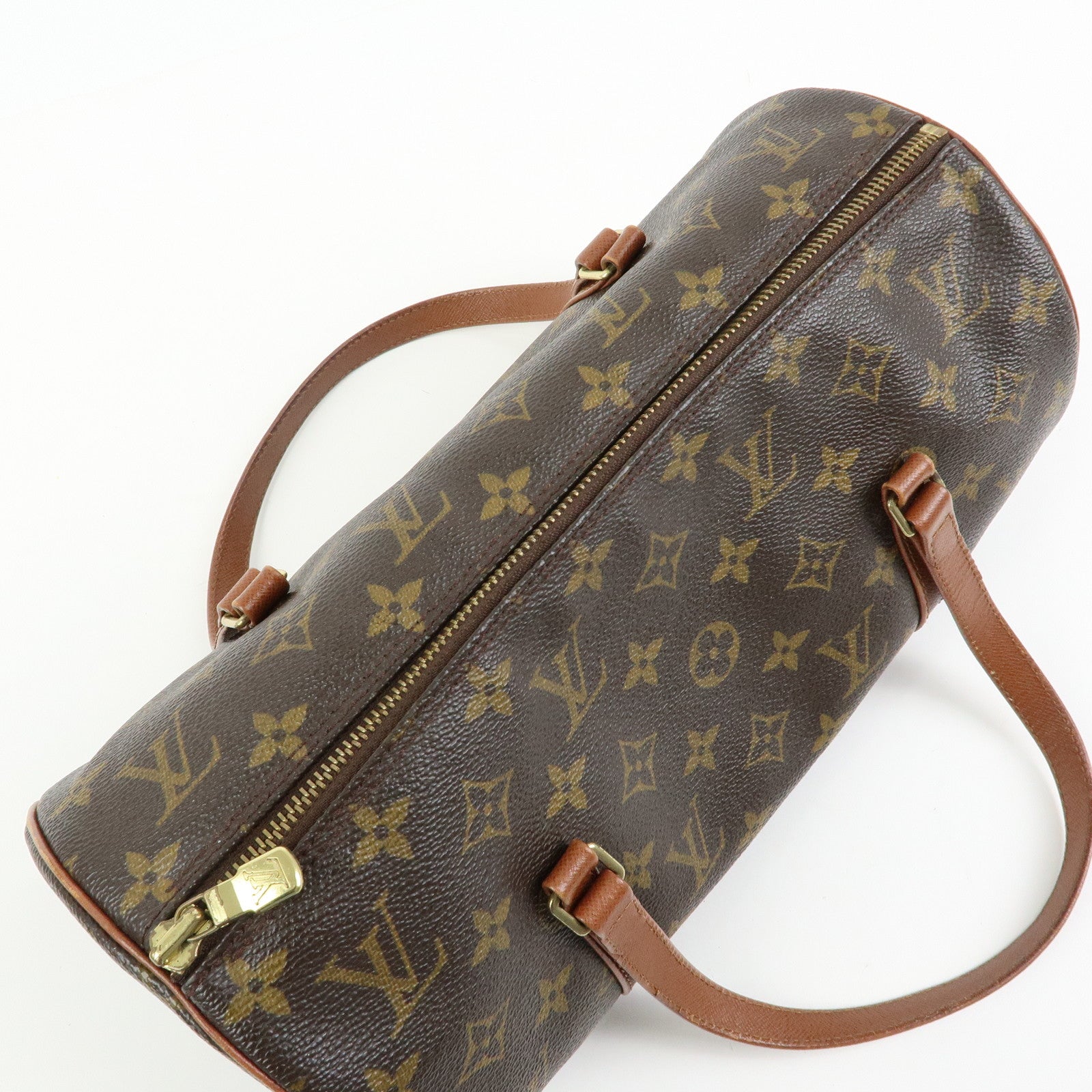 Louis Vuitton Monogram Papillon 30 Hand Bag Brown Old Style M51365