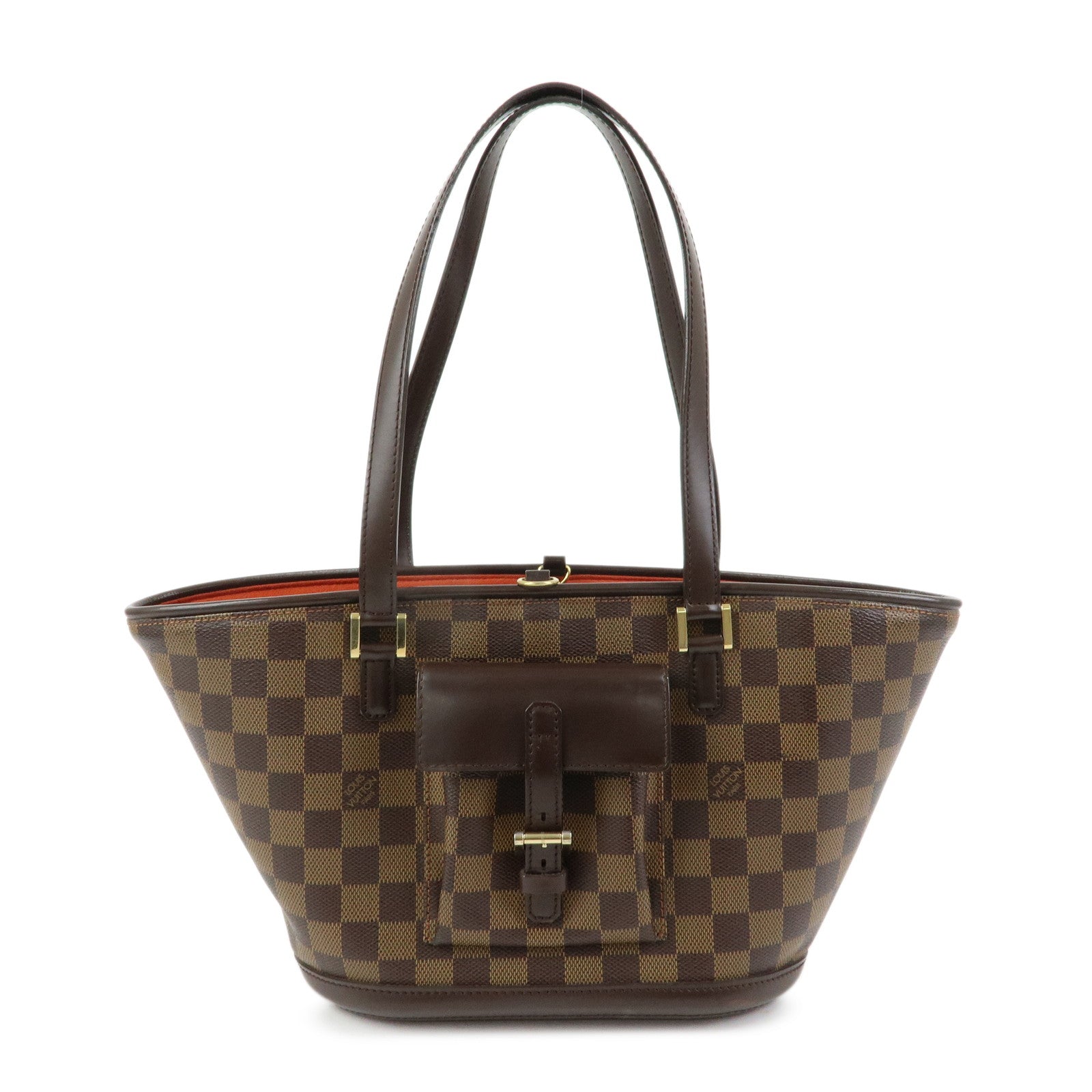 Louis Vuitton Manosque PM Damier Canvas Tote Bag Ebene N51121