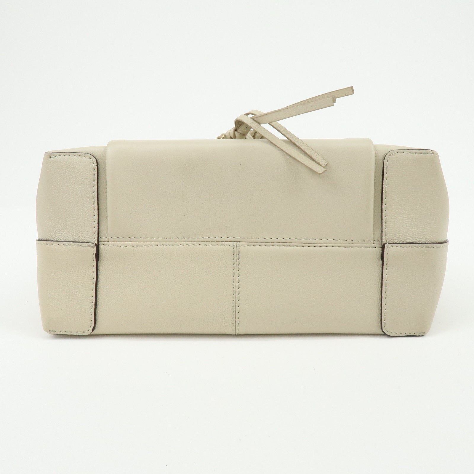 Chloe See By Chloe Joan Leather Shoulder Bag Hand Bag Beige