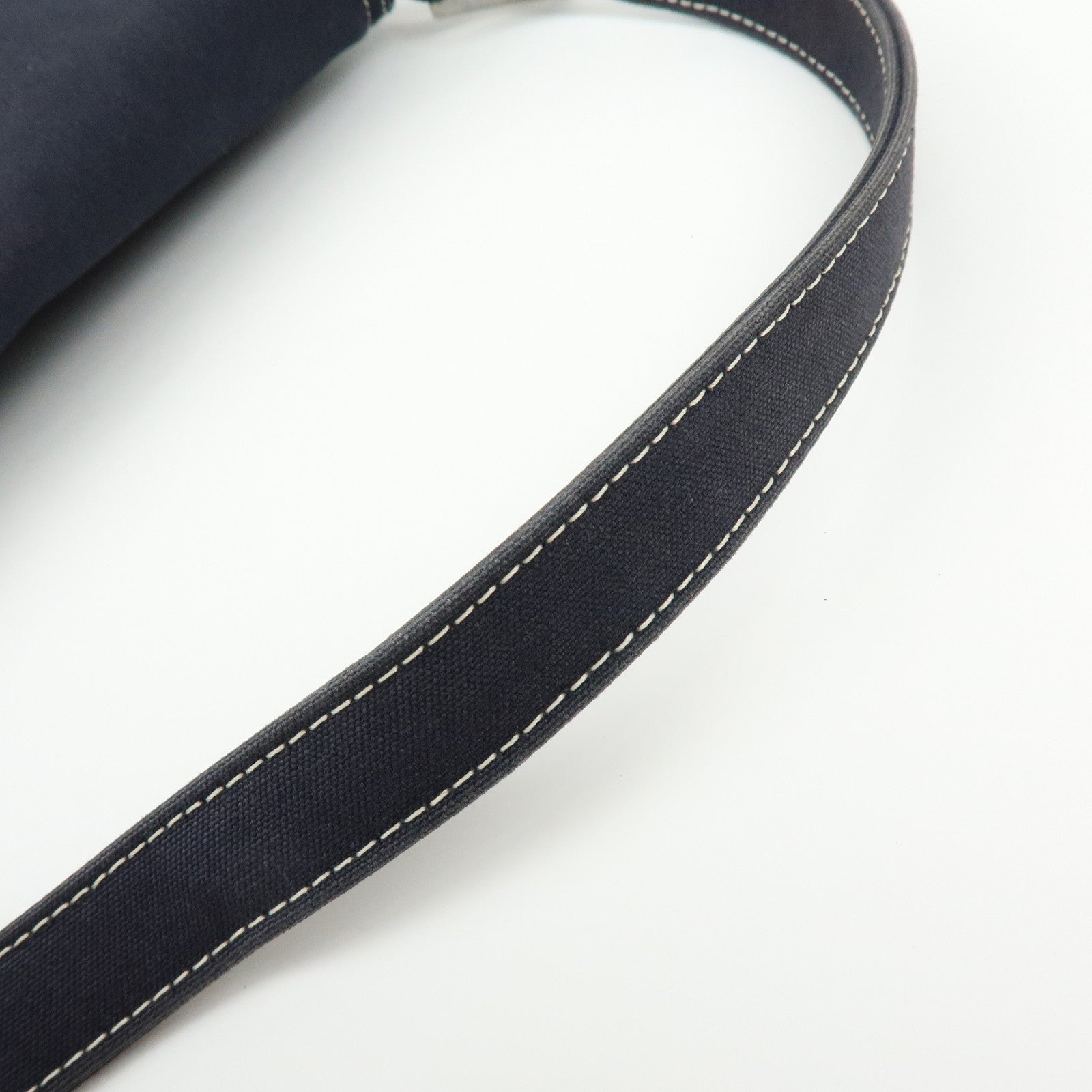 FENDI Mamma Baguette Canvas Shoulder Bag Marble Motif Navy 8BR001