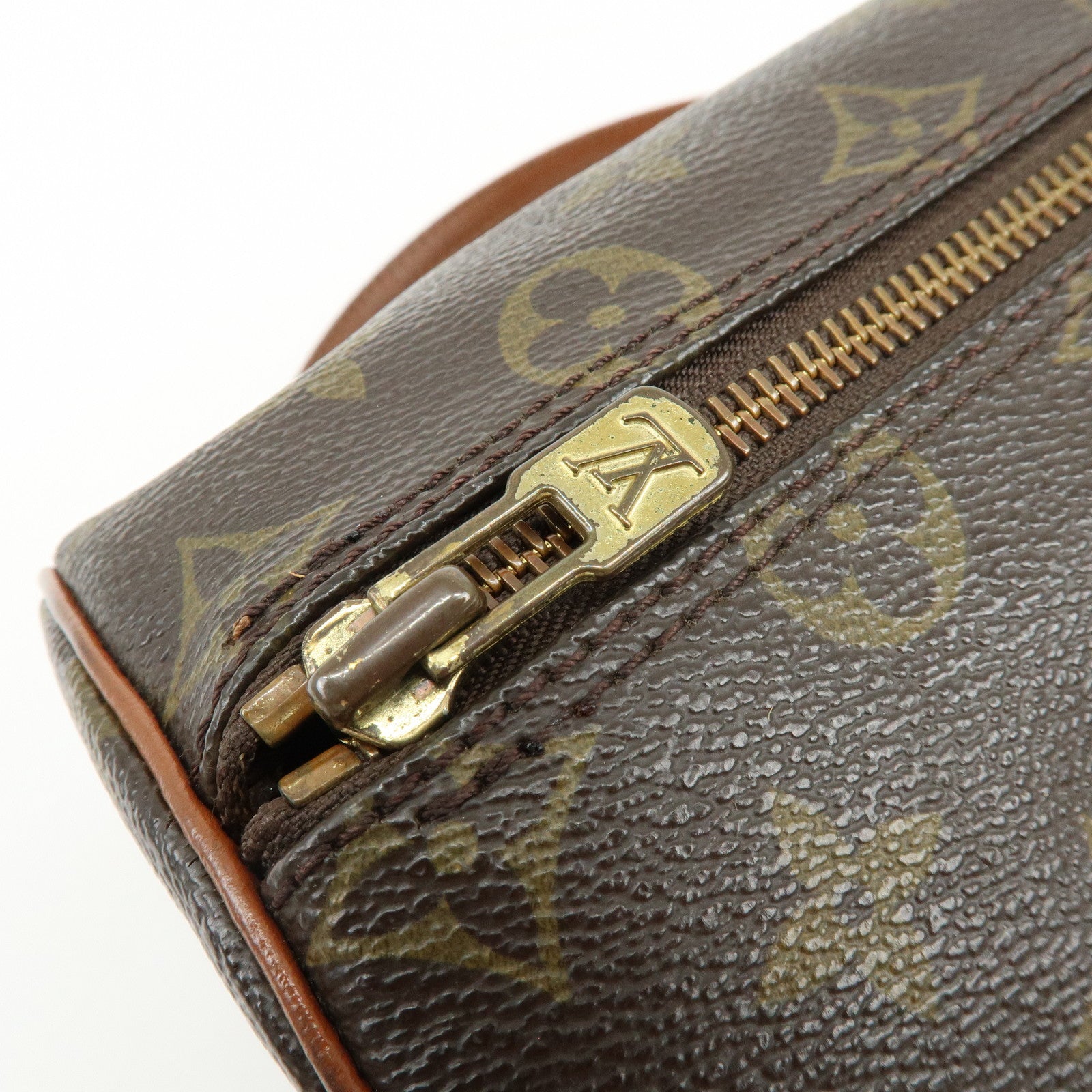 Louis Vuitton Monogram Papillon 26 Hand Bag Old Style Brown M51366