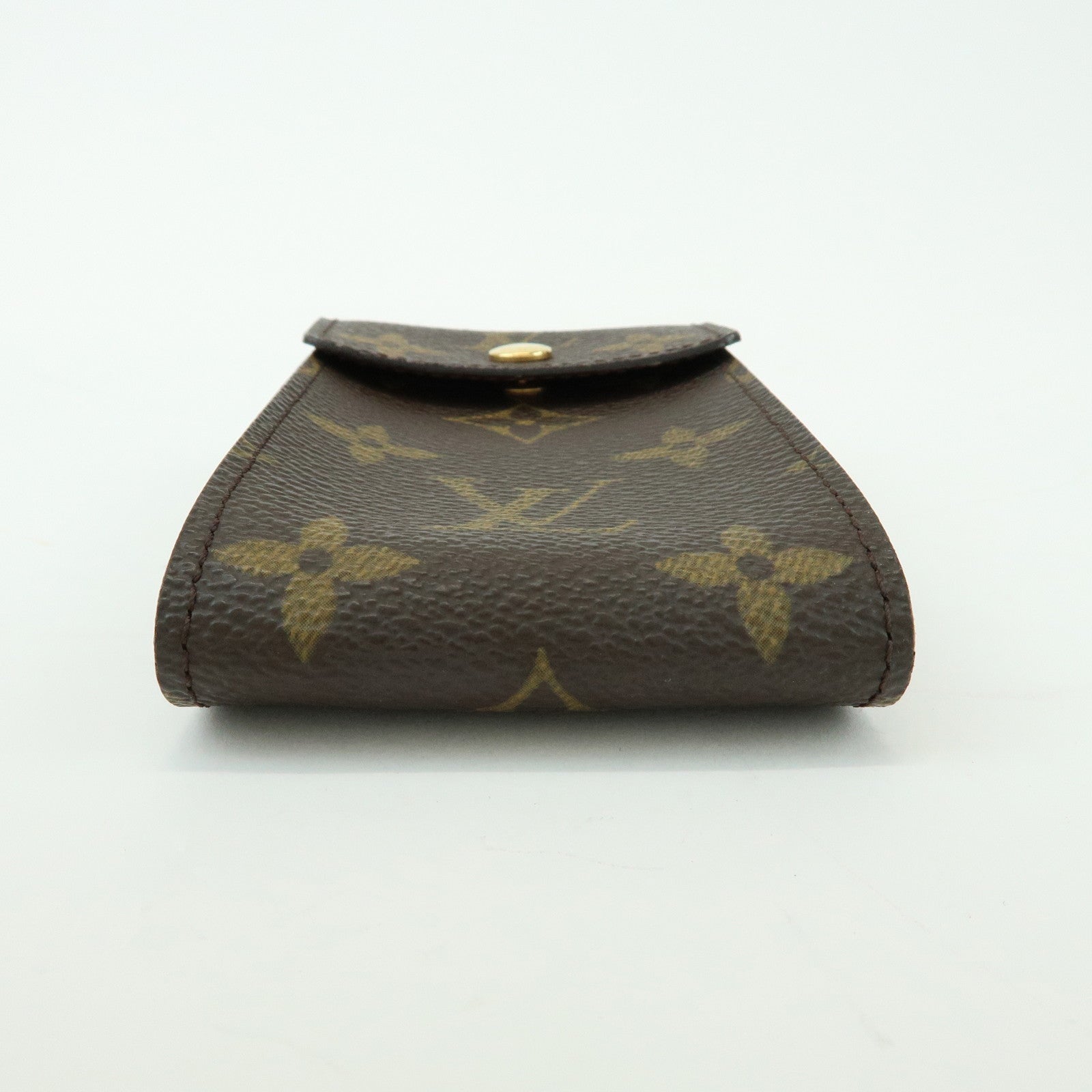 Louis Vuitton Monogram Canvas Porte Cles Badge Key Case Brown