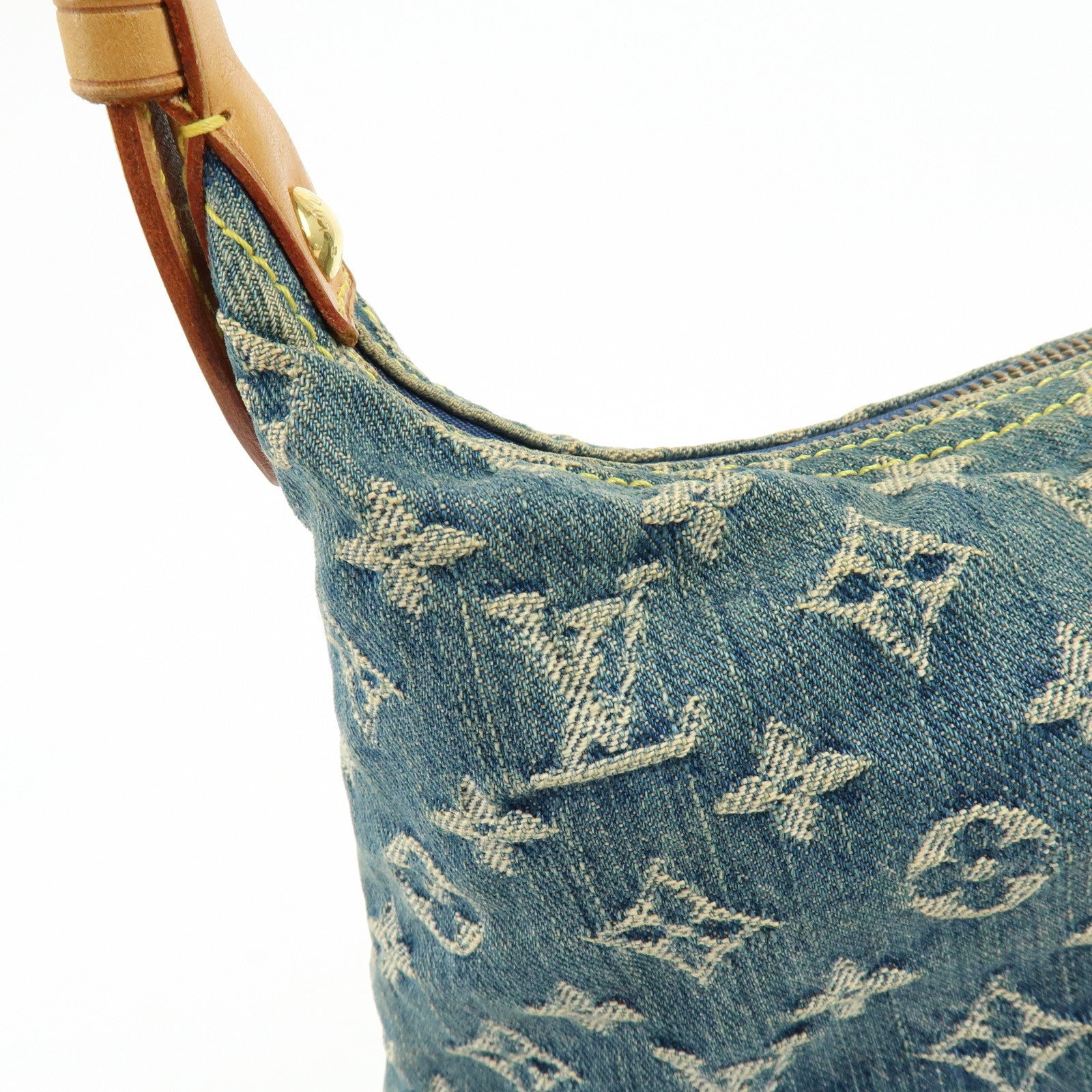 Louis Vuitton Monogram Denim Baggy GM Shoulder Bag Blue M95048