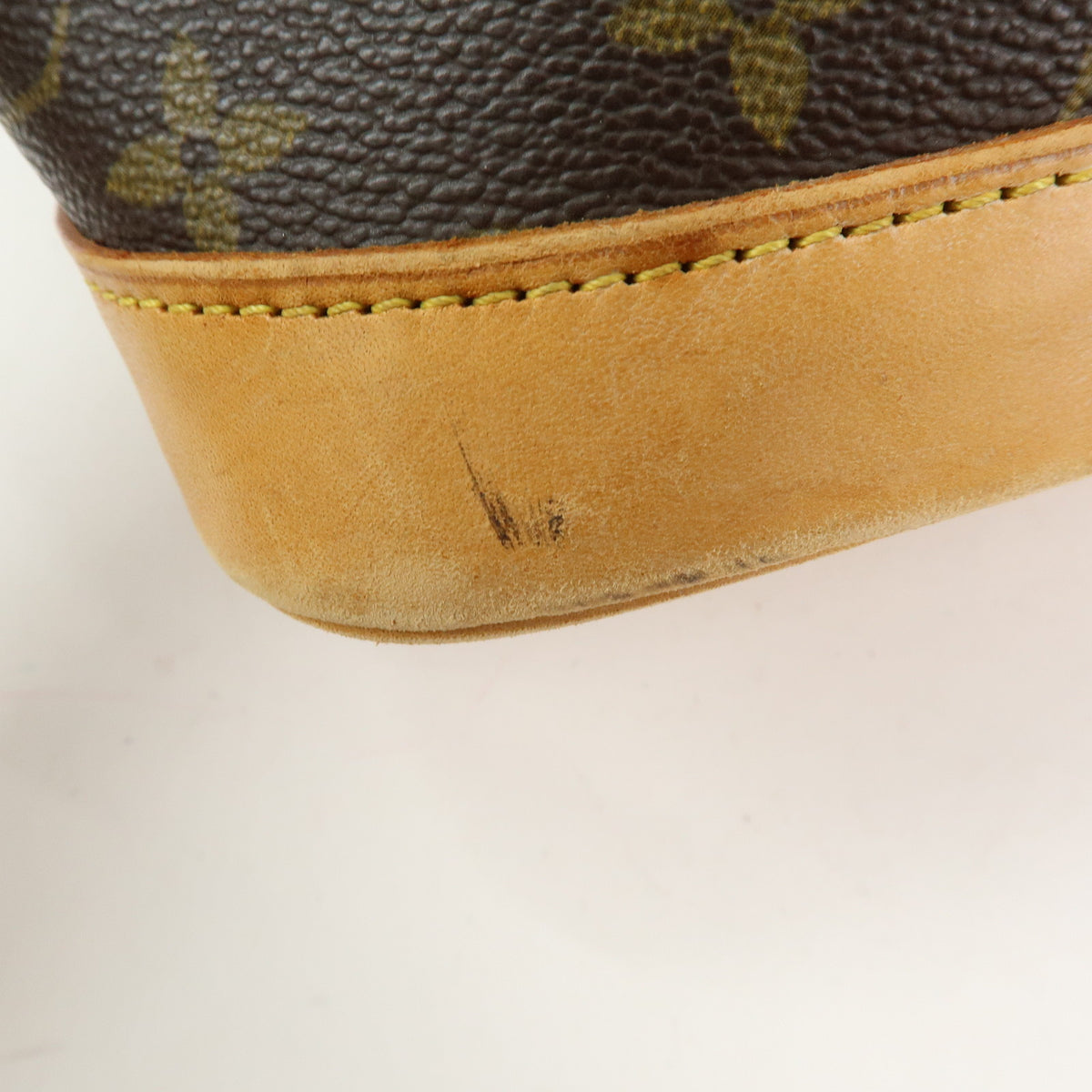 Louis Vuitton Monogram Alma Canvas Leather Hand Bag Brown M51130