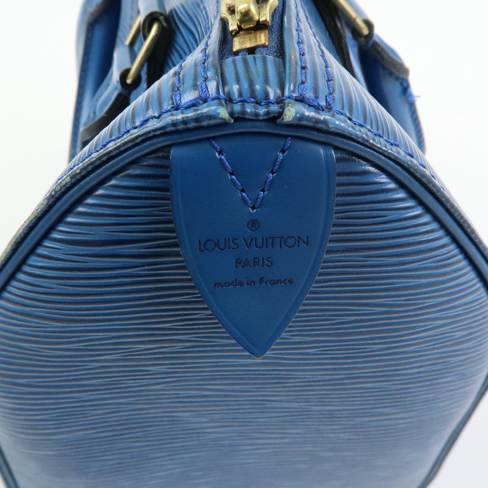 Louis Vuitton Epi Speedy 25 Hand Bag Boston Bag Toledo Blue M43015